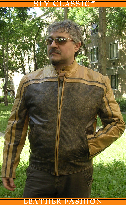 Férfi bőrdzseki - Sly Classic Leather Fashion