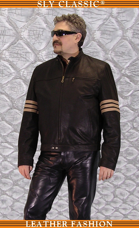 Férfi motoros bőrdzseki, bőrnadrág - Sly Classic Leather Fashion